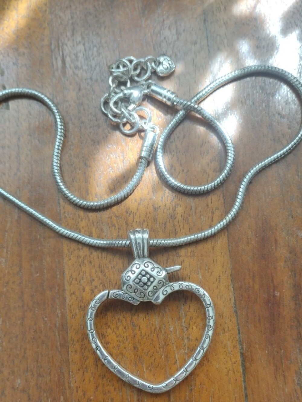 Brighton Heart Shaped Charm Holder Necklace - Picture 5 of 6